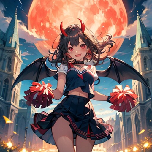 悪魔っ子チアリーダー250714 | の人気AIイラスト・グラビア