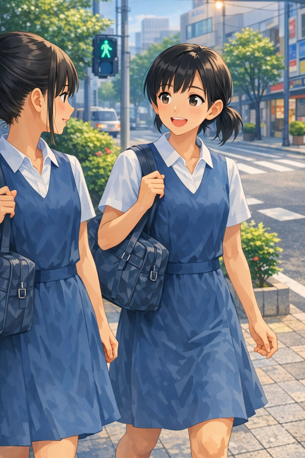 地元の高校の旧夏服