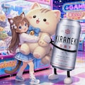 大きなぬいぐるみを抱きしめる小さな女の子 2枚目