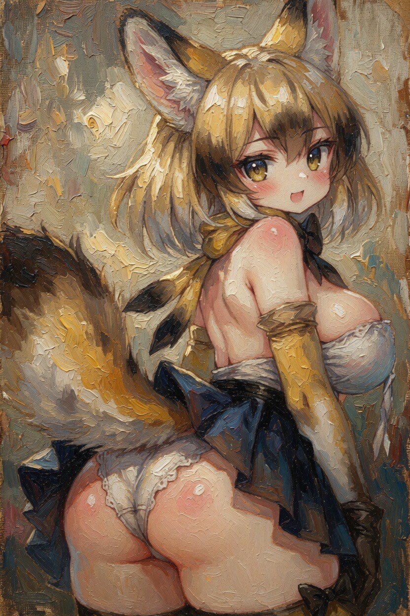 きつねみみちゃんのパンチラ