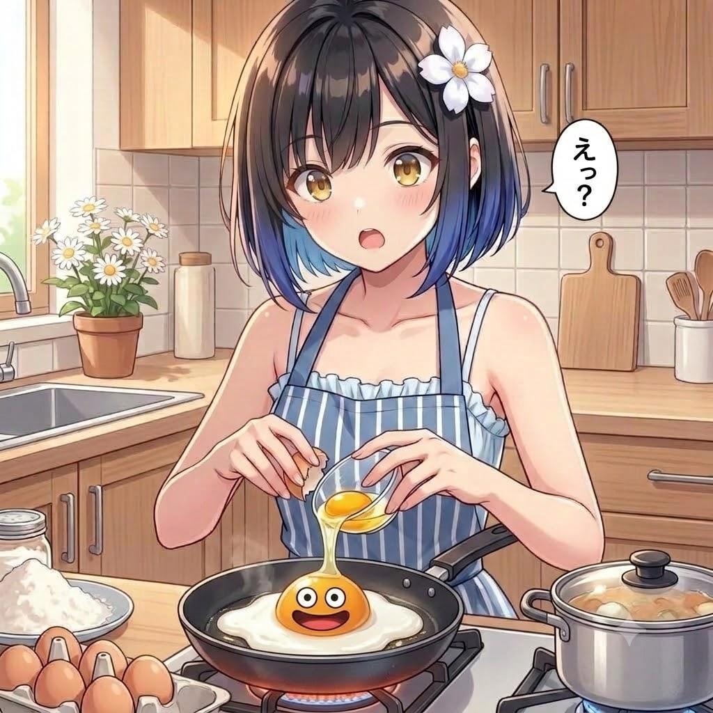 目玉焼きスライム誕生の時
