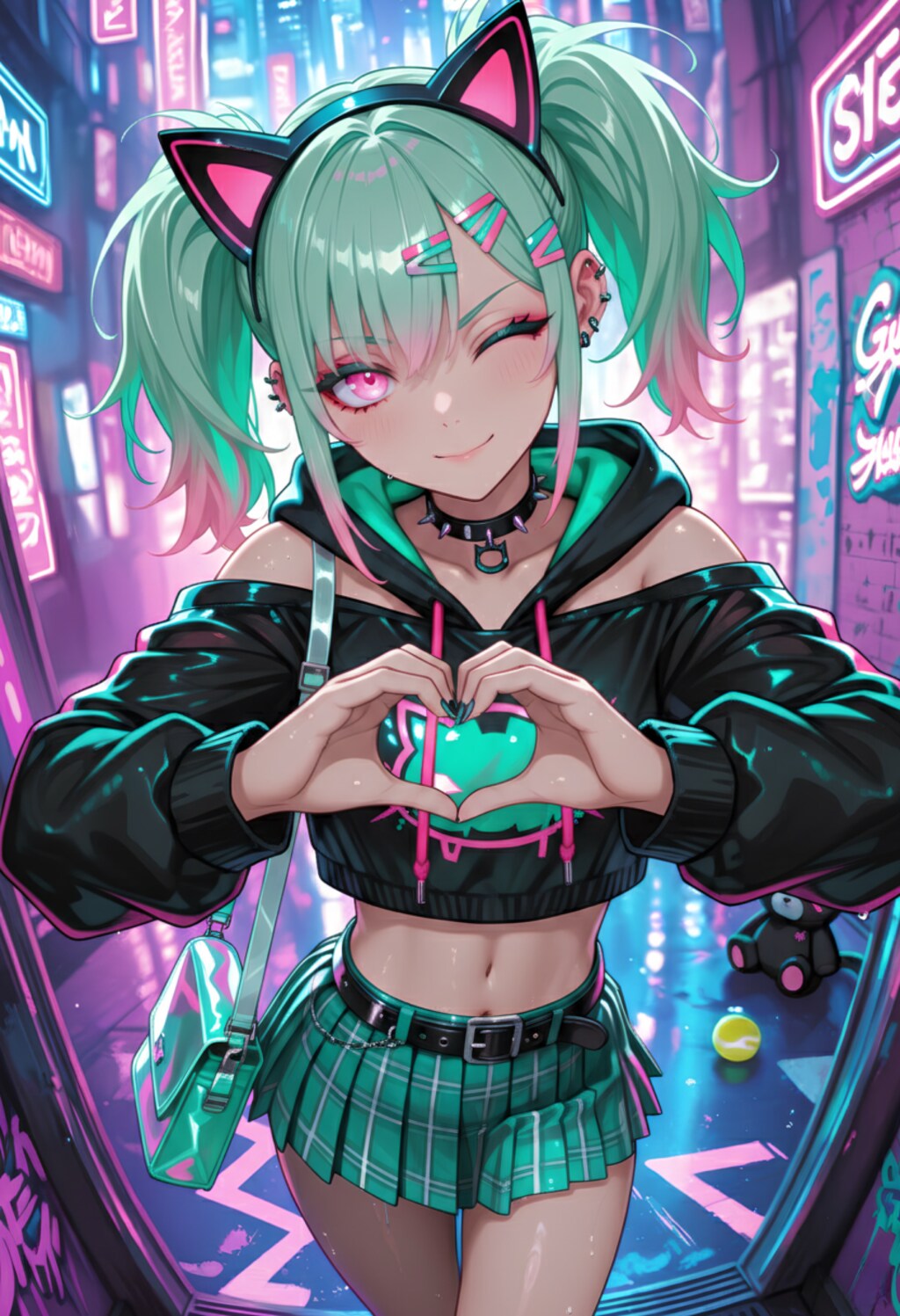 Neon Catgirl