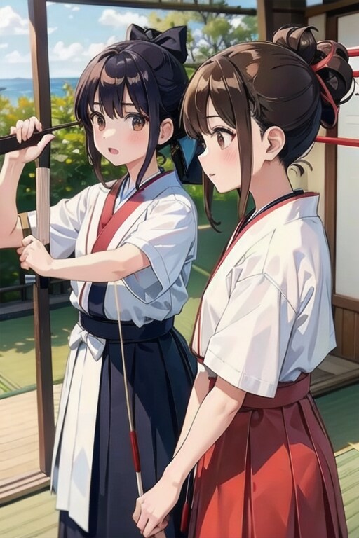 今日の弓道少女実験