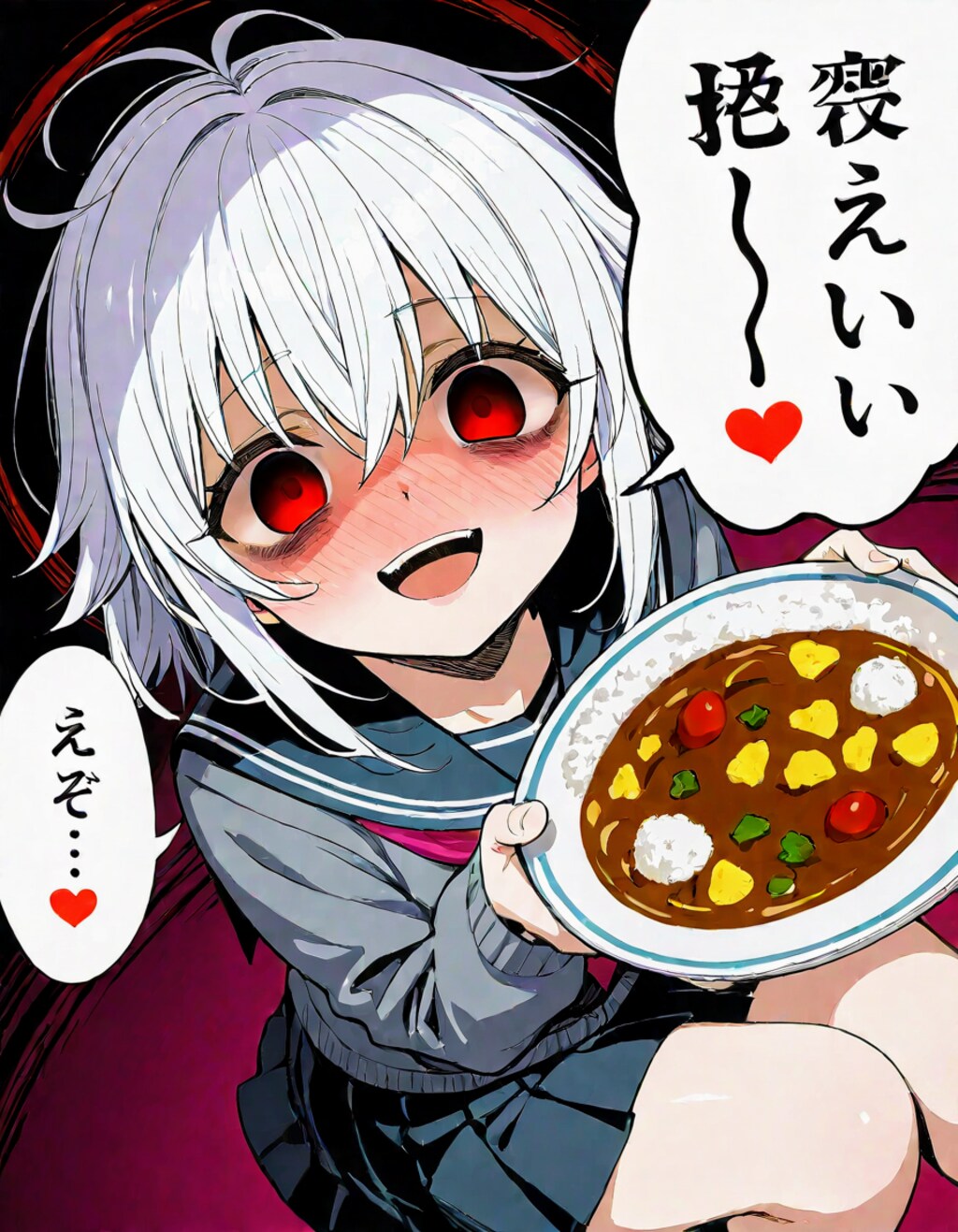ヤンデレ、カレーライス🍛マンガ