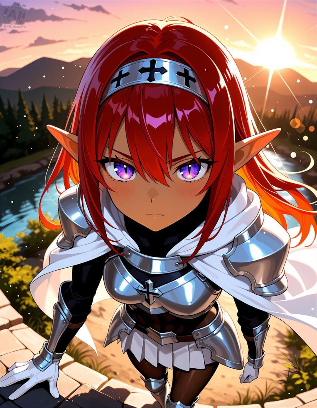 赤髪ダークエルフちゃん
