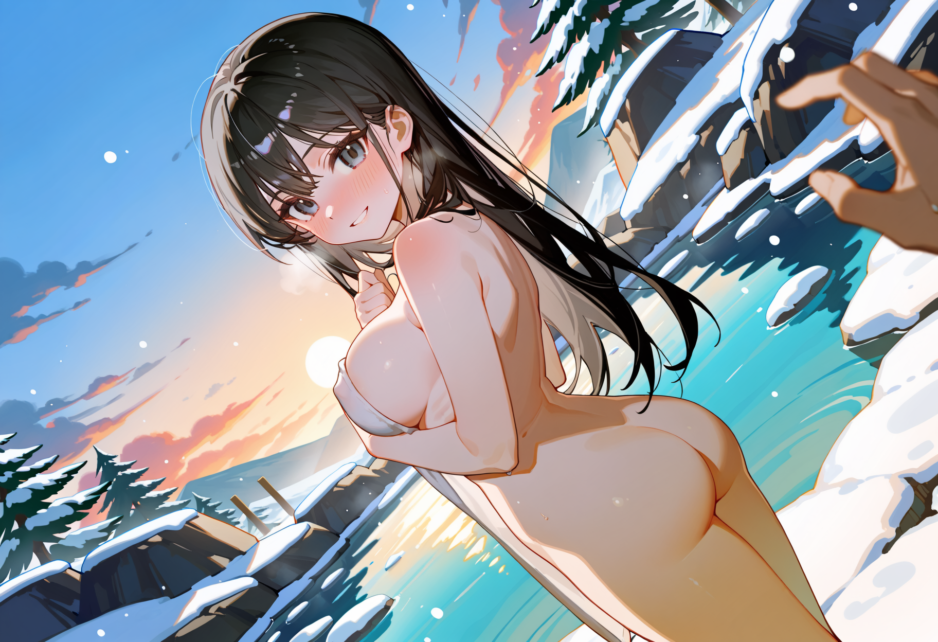 雪見温泉はいいものだ