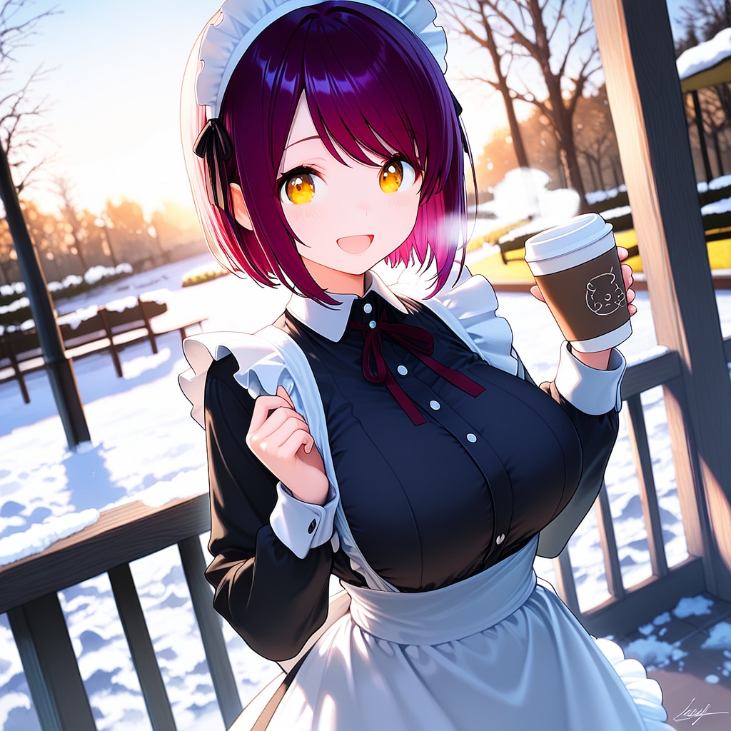 おはようございます（挨拶メイドの芽衣ちゃん）