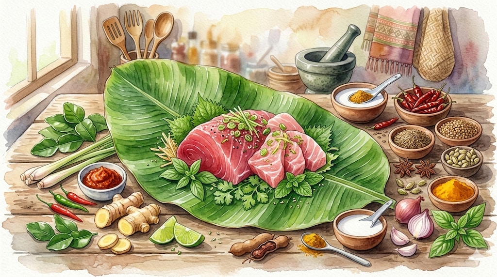 ツナとタイカレー（原料）