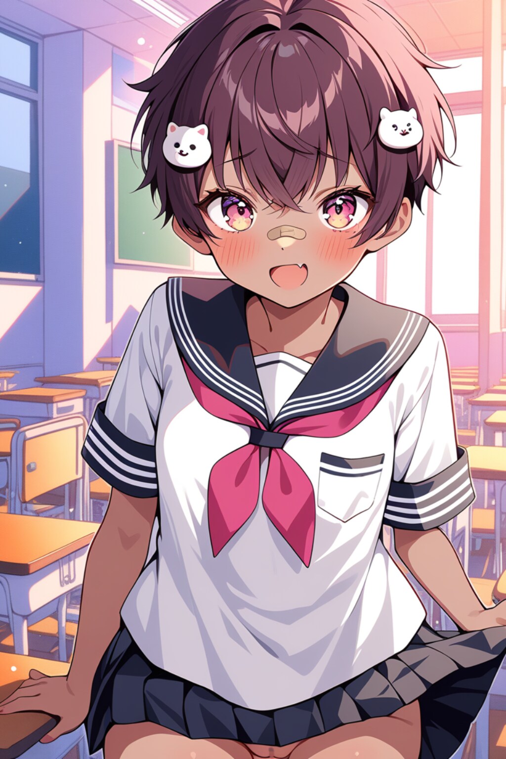 ベリーショート元気っ子JKちゃん