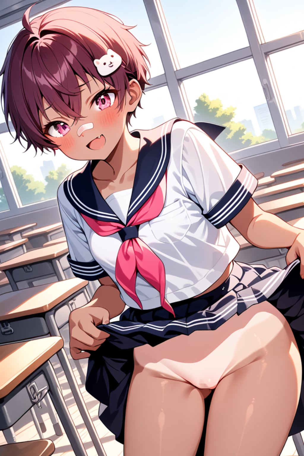 ベリーショート元気っ子JKちゃん