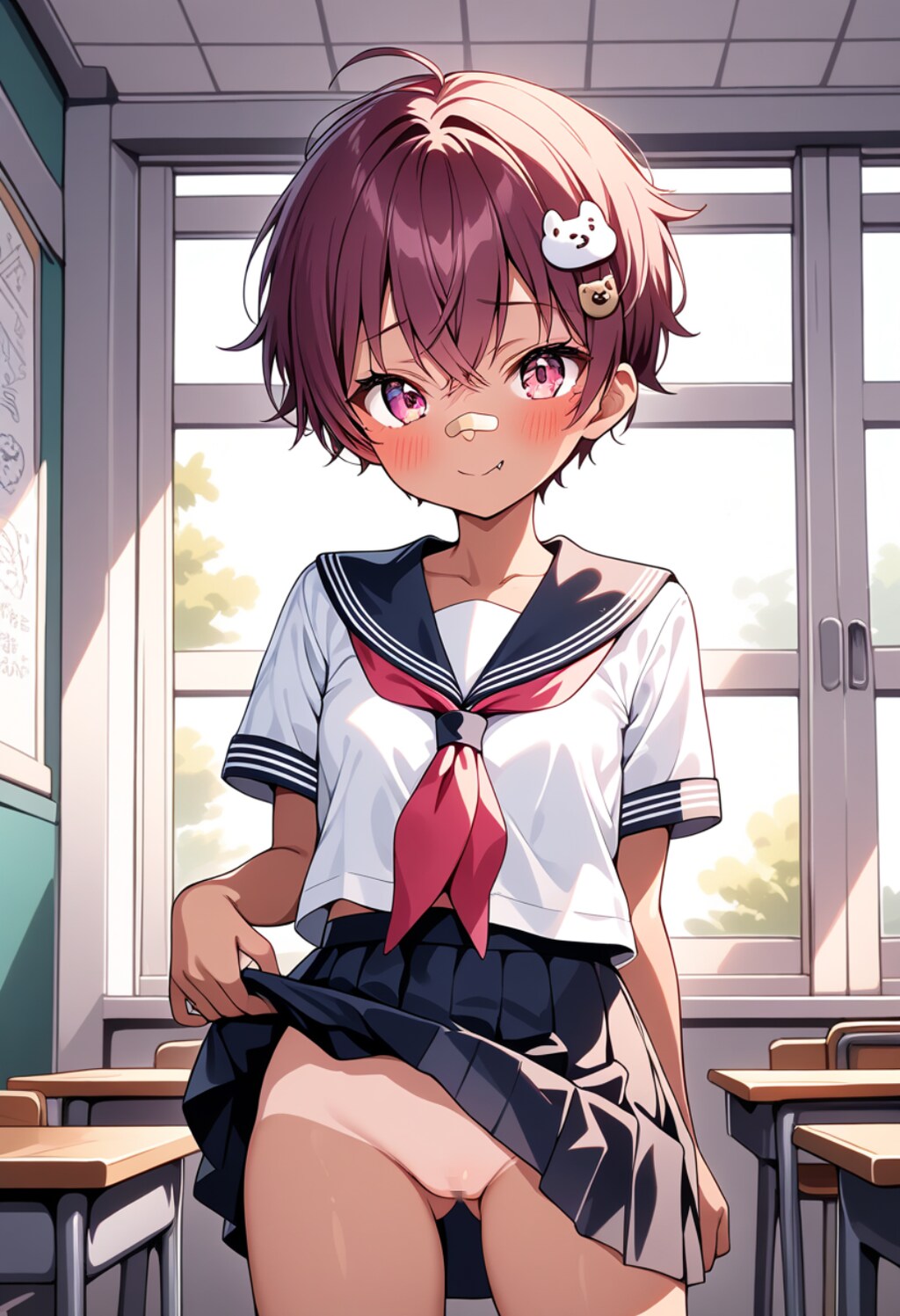 ベリーショート元気っ子JKちゃん