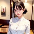 レストランでバイトする女子高生 2枚目