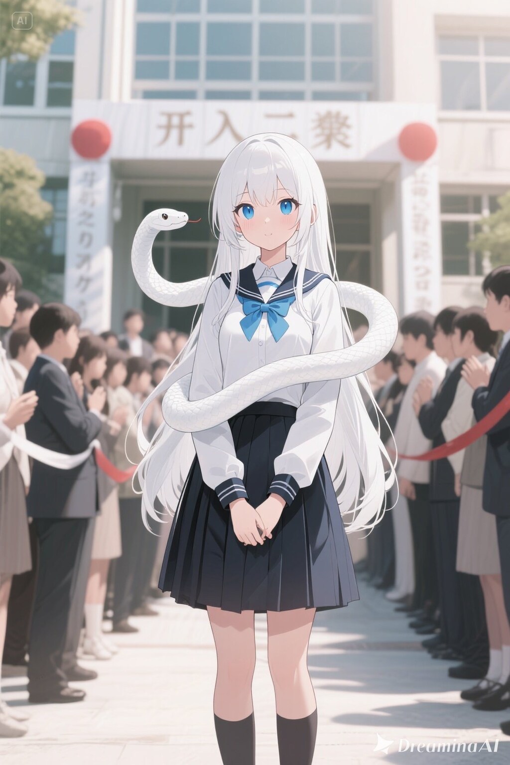 白ヘビの御神体の入学式
