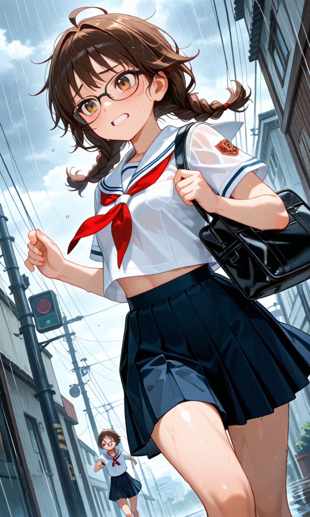 本日梅雨入り！　傘を持ってなかったずぶ濡れさきちゃん