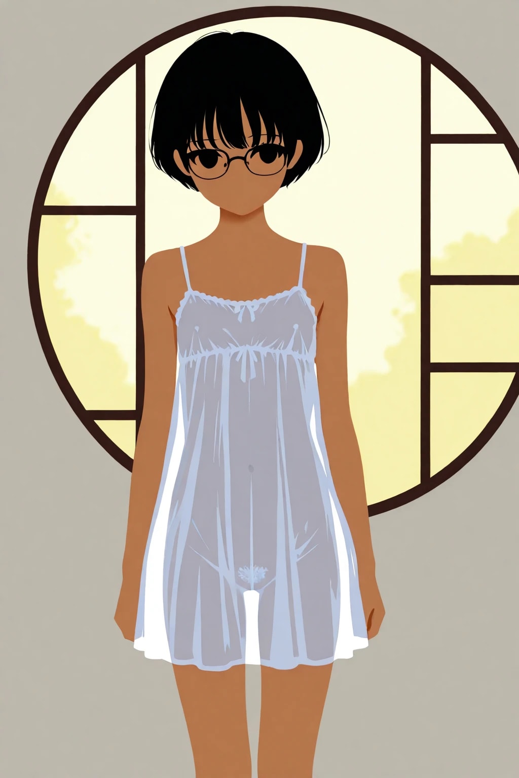 逆光とシュミーズ