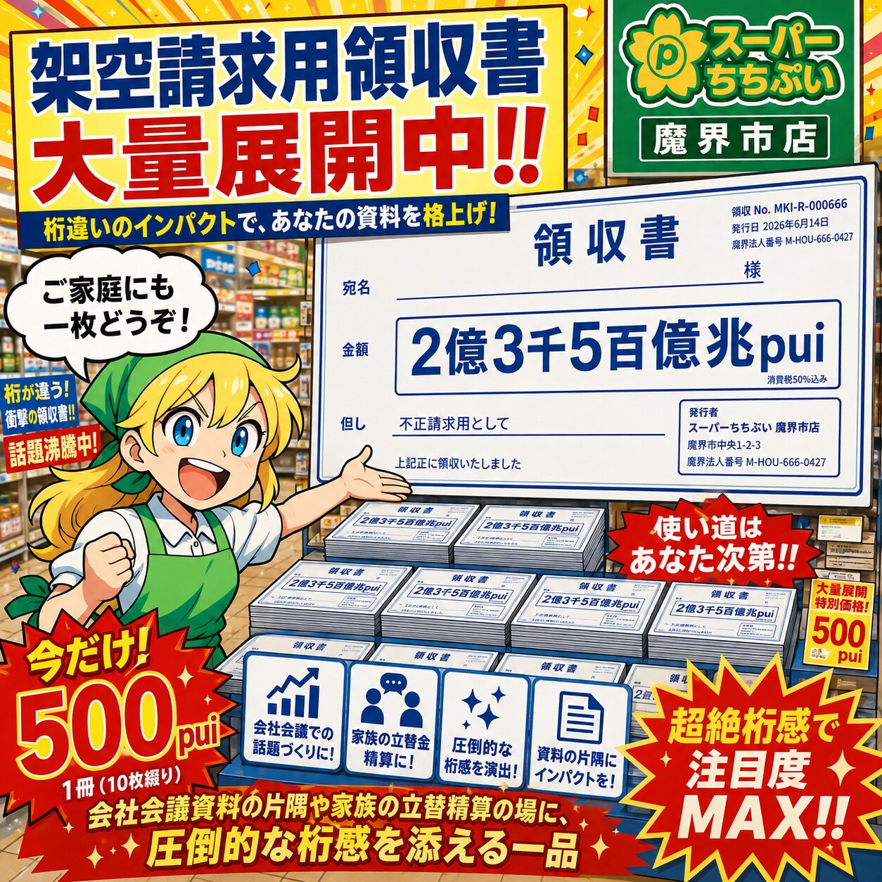 領収書、売ります