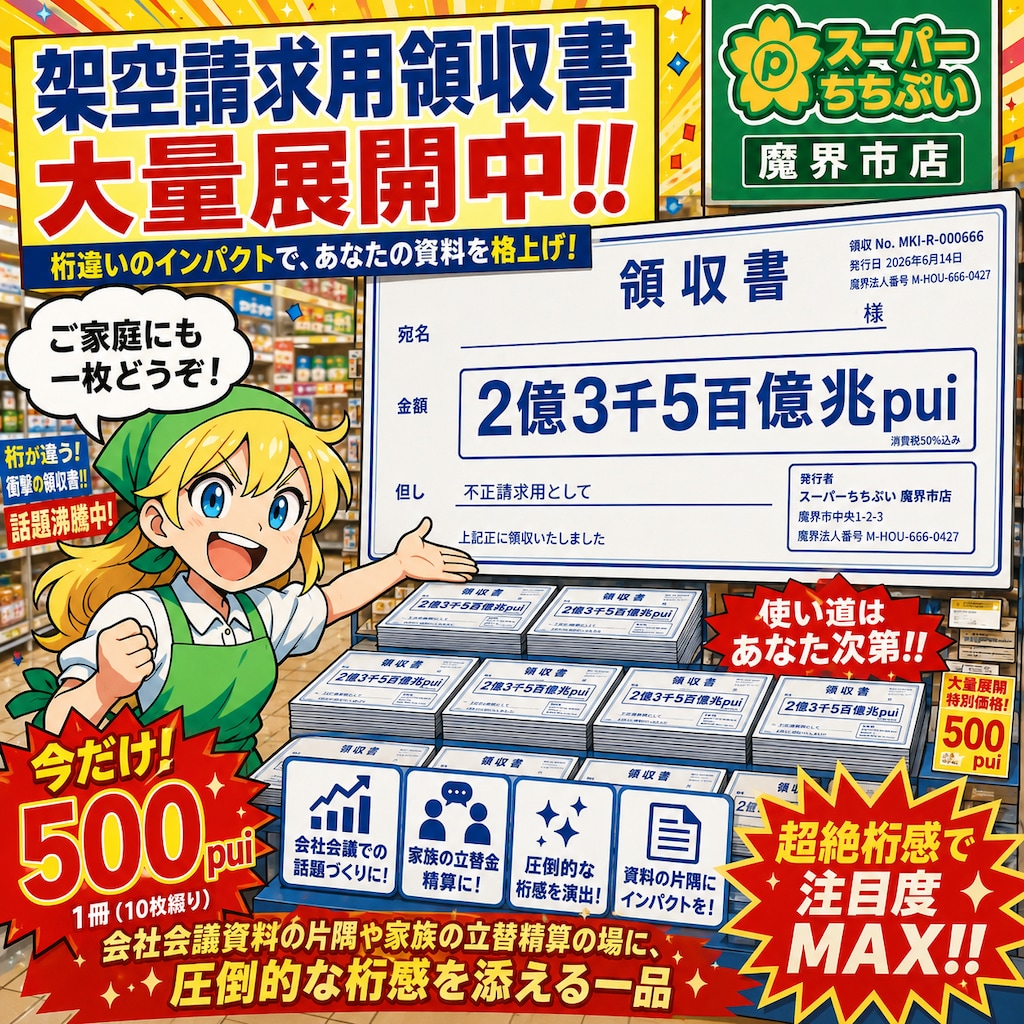 領収書、売ります