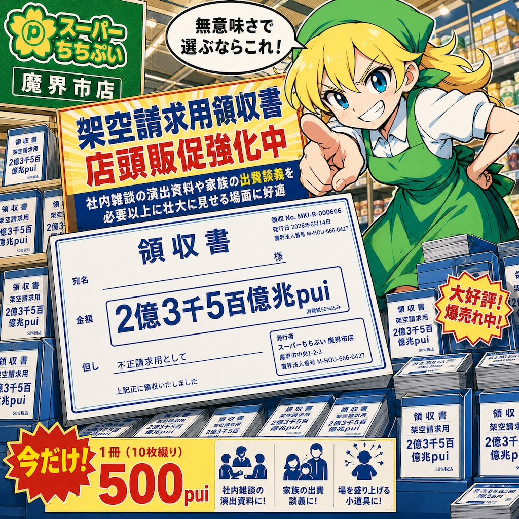 領収書、売ります
