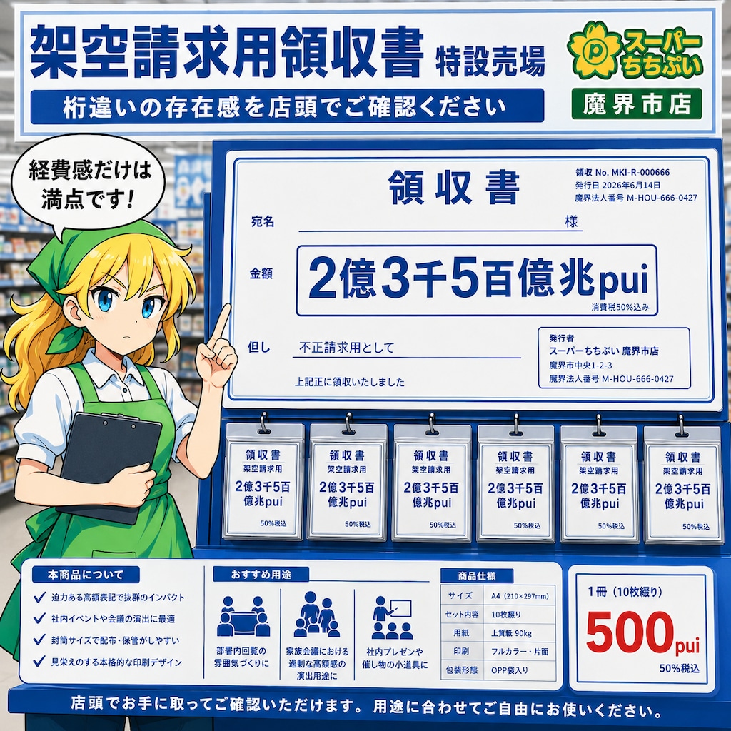 領収書、売ります