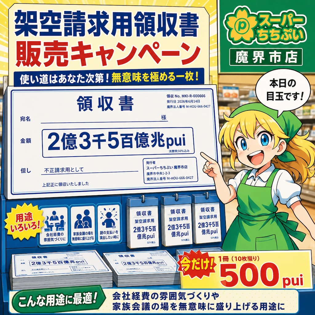 領収書、売ります