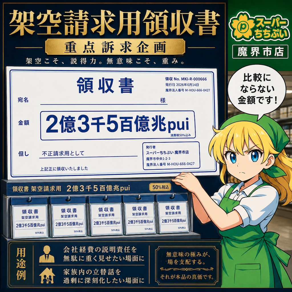 領収書、売ります