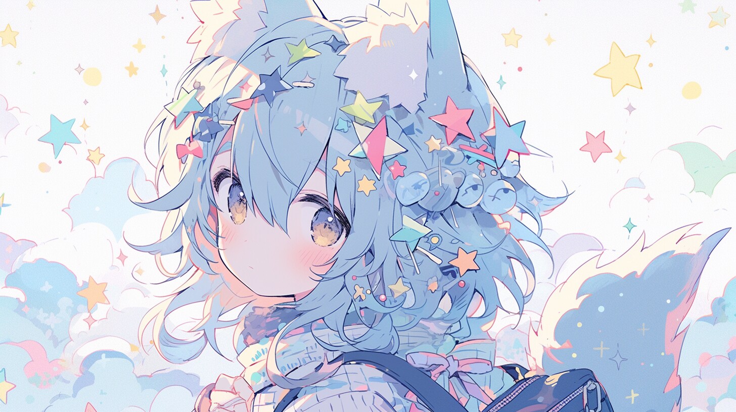 星を集める青いキツネの旅 | の人気AIイラスト・グラビア