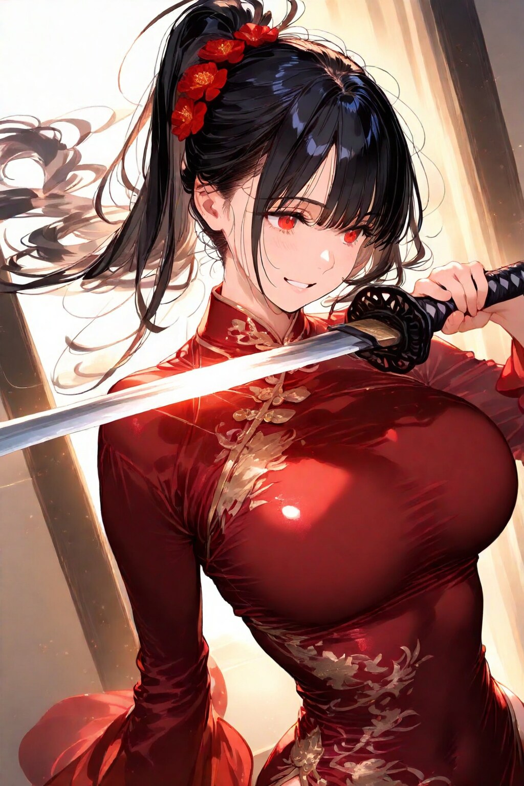 トキヒメ(チャイナドレス＋刀) | の人気AIイラスト・グラビア