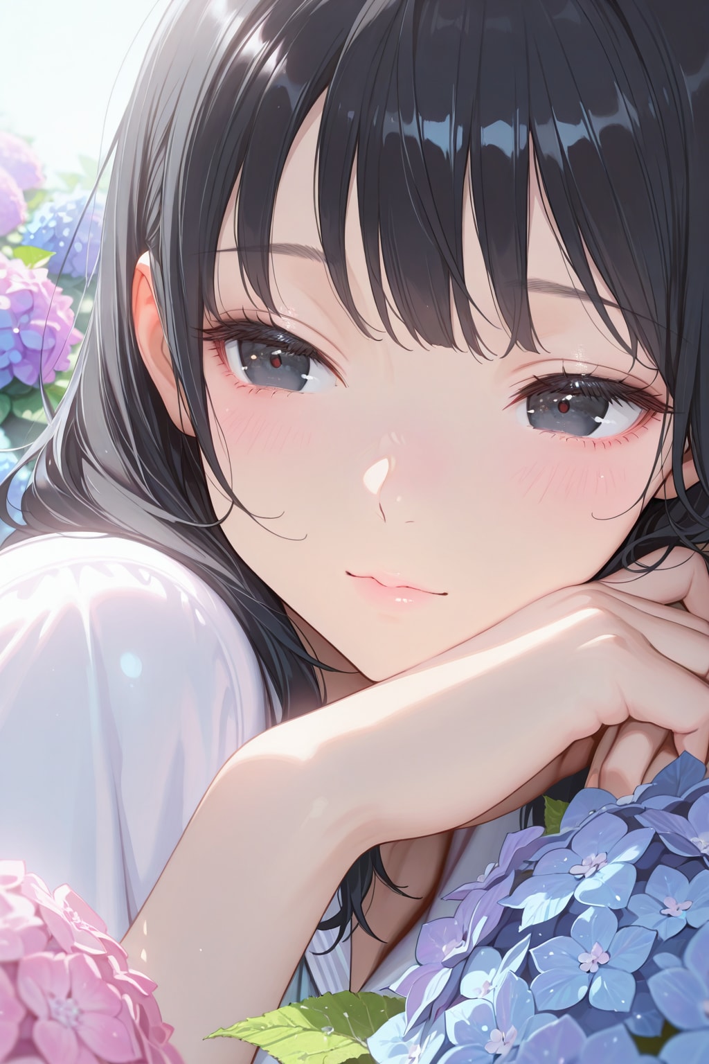 紫陽花と少女(ECHIDNA) | の人気AIイラスト・グラビア