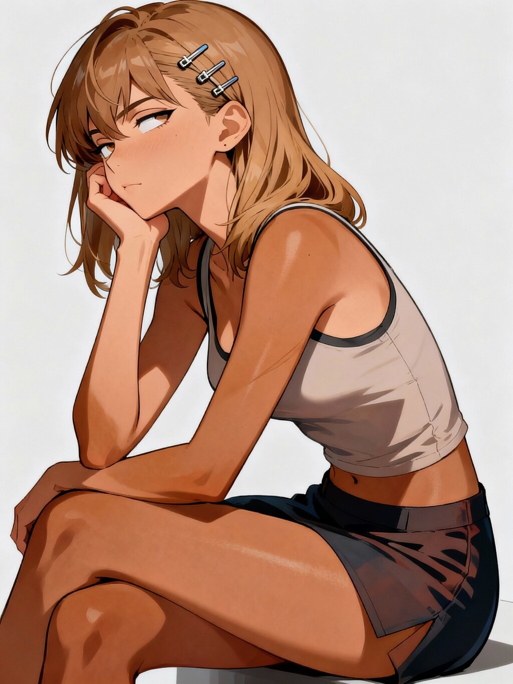 溜息ついてる、おにくちゃん🍖💨