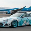 初音ミク痛車86のドリ車とボーイング747 3枚目