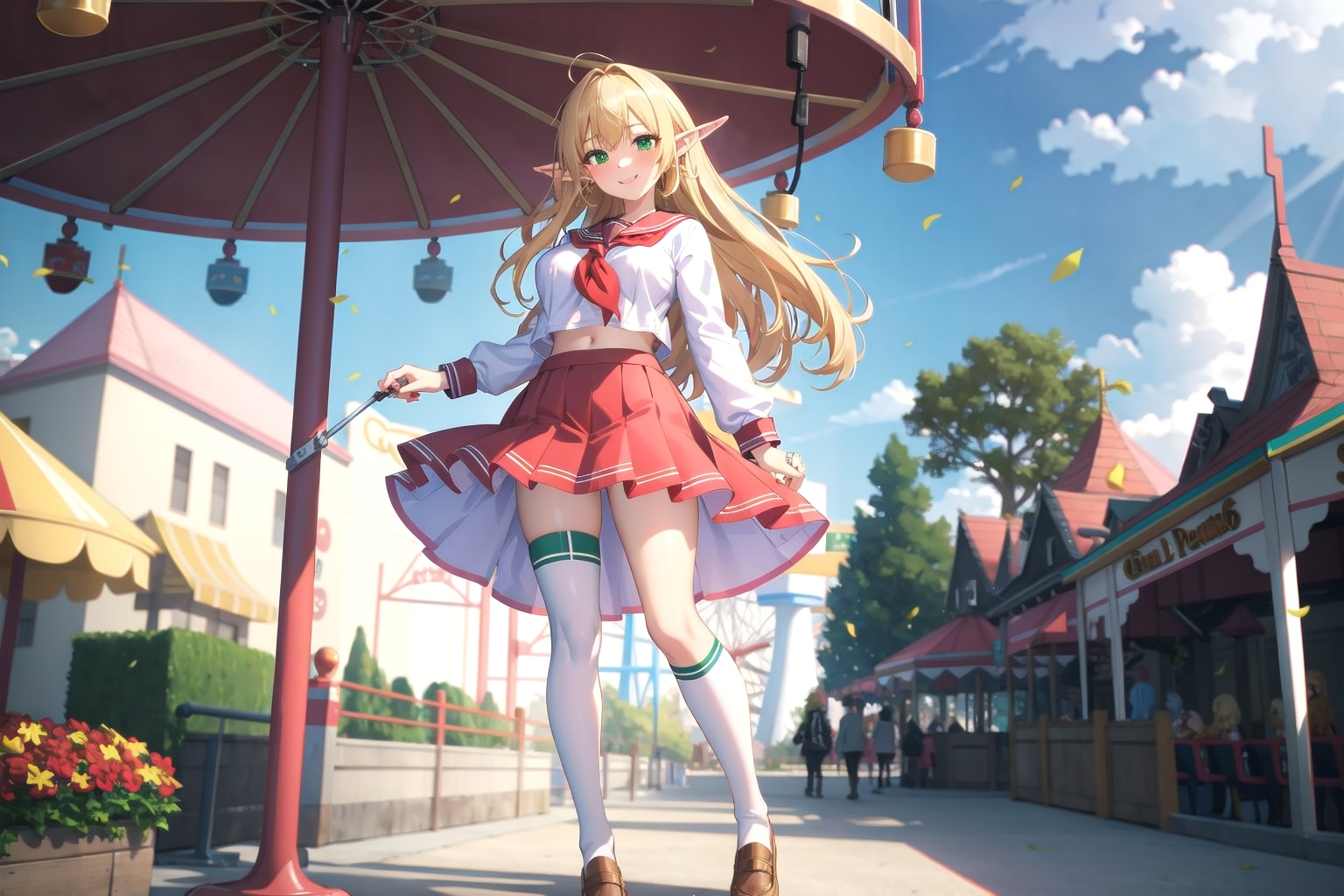 テーマパークとセーラー服