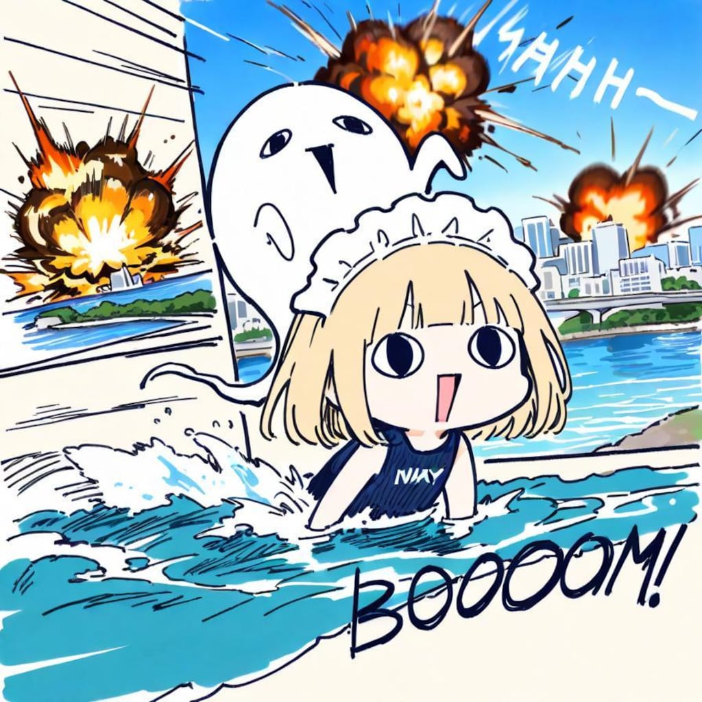 ⚠️川から離れて下さい！⚠️