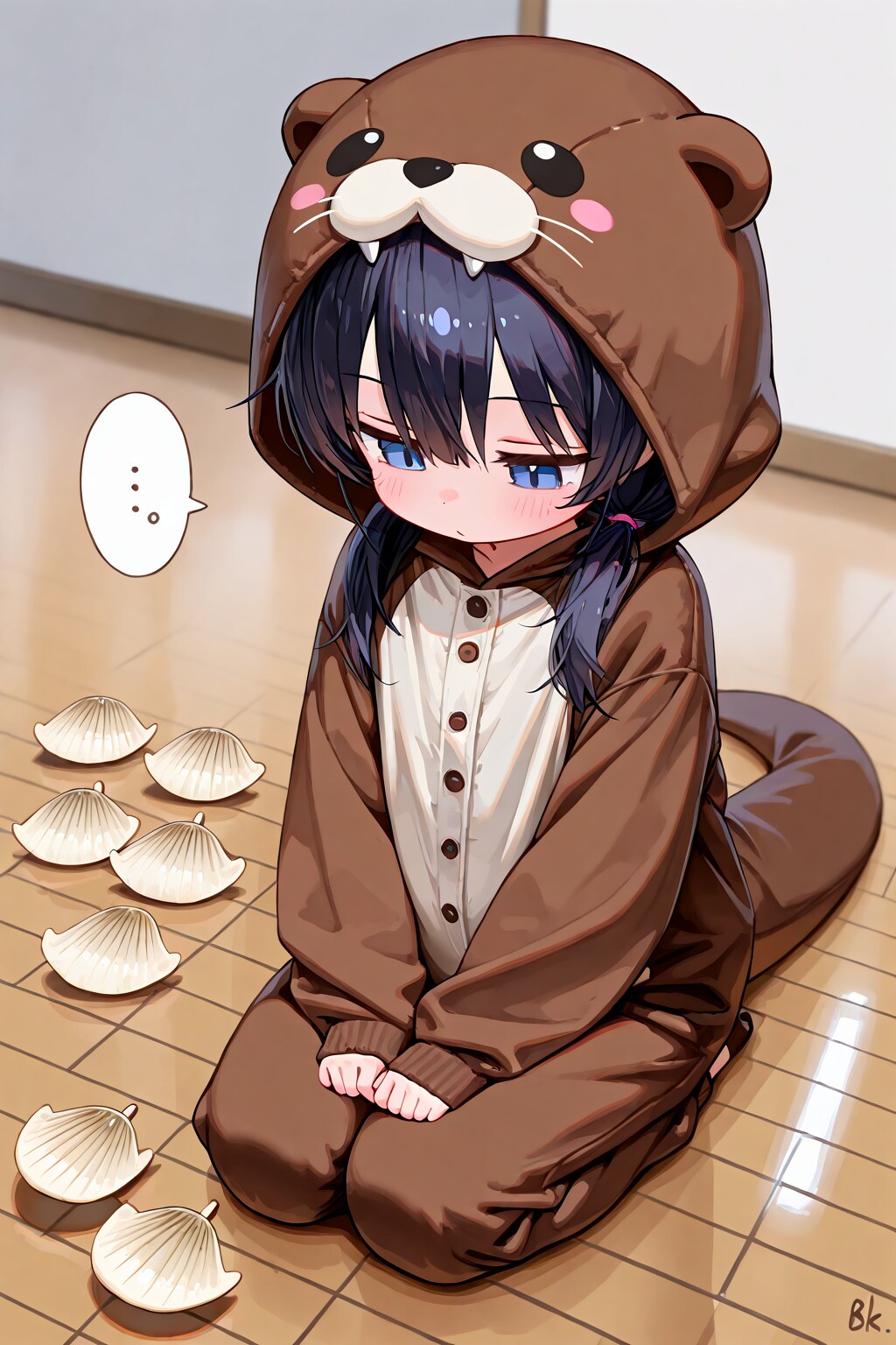 自らをラッコと偽り民家へ上がり込むことに成功するも食事として出されたホタテの開け方がわからず絶望するカワウソ