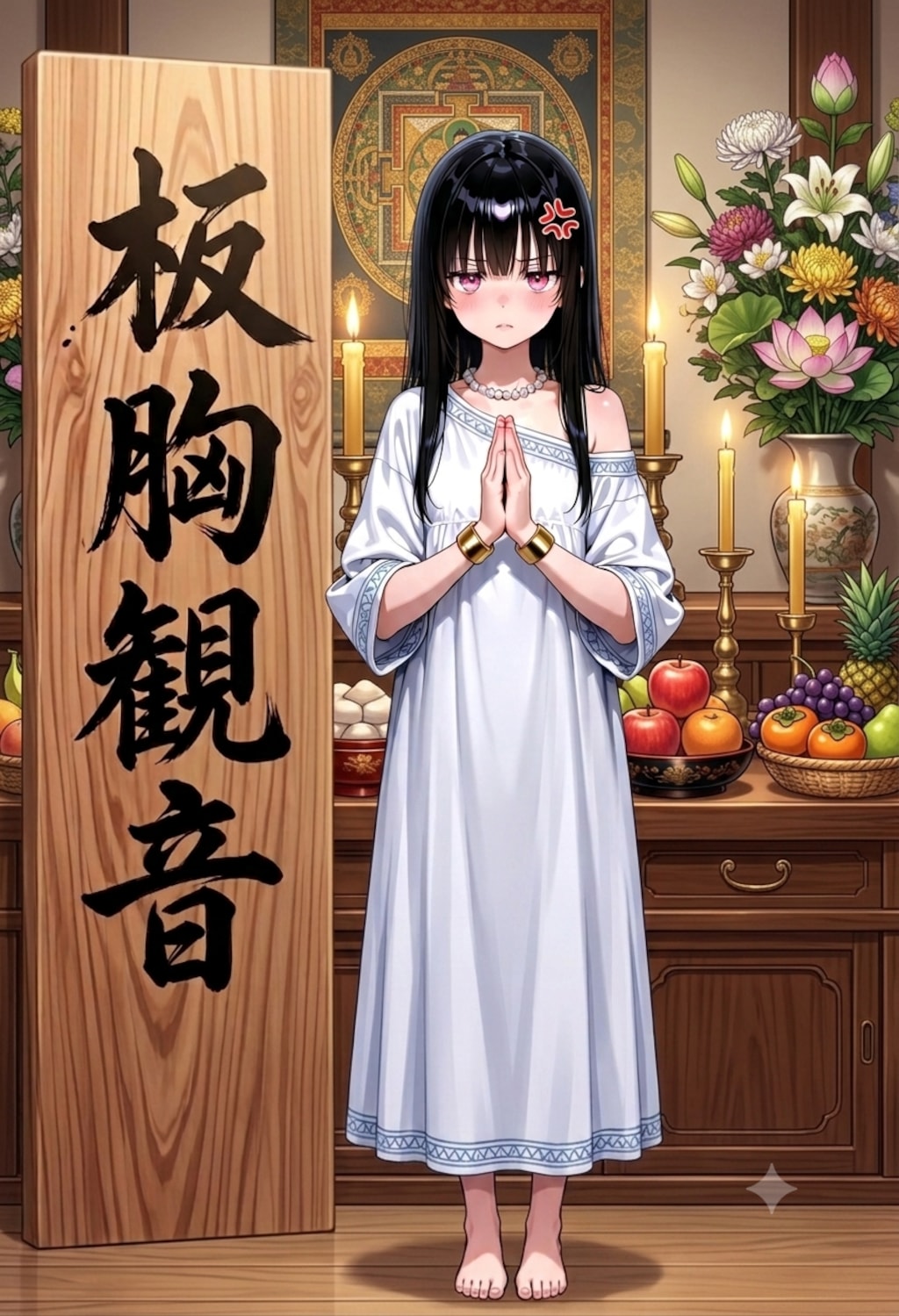 板胸観音