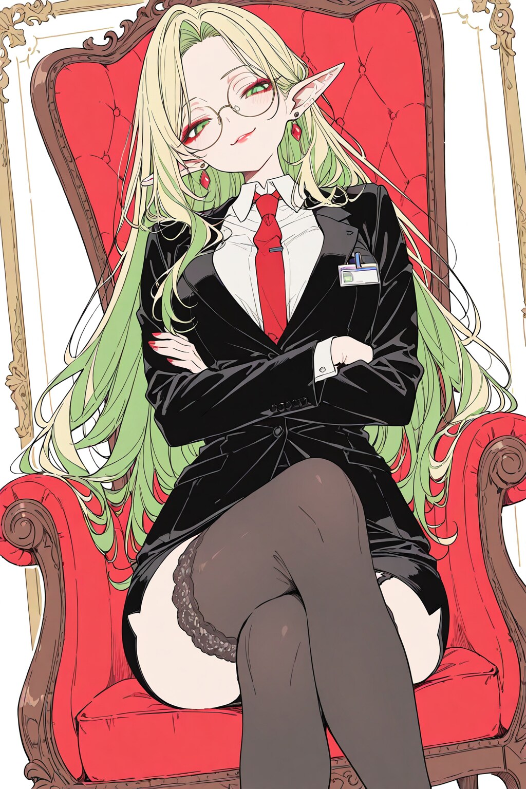 うちのエルフさんに１日社長としてふんぞり返ってもらった