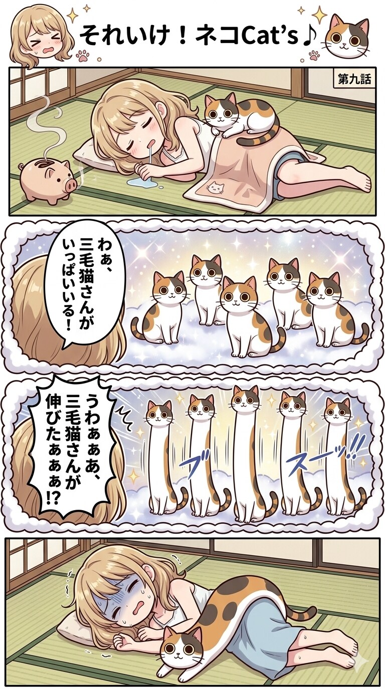 【9話】それいけ！ネコCat's♪(４コマ漫画)
