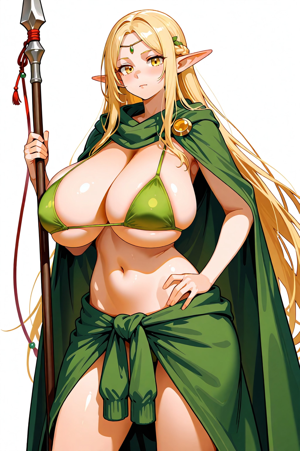 担任が爆乳ドスケベ衣装エルフに変化
