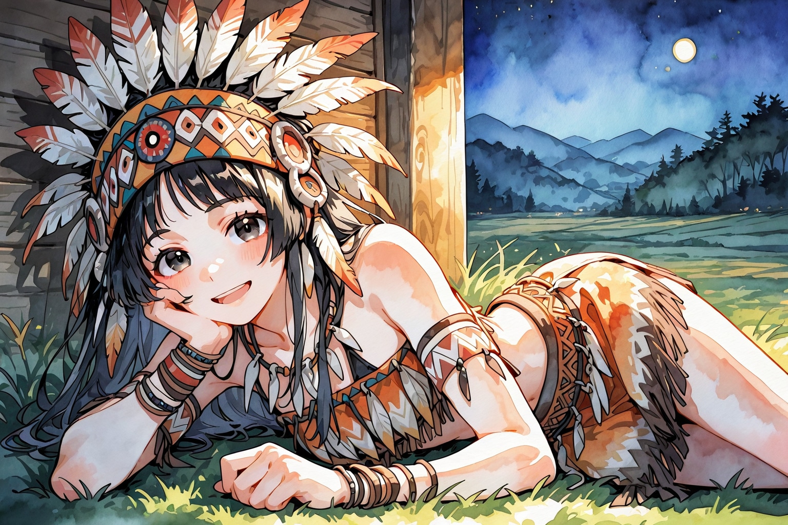 大草原の空の下３８ | の人気AIイラスト・グラビア