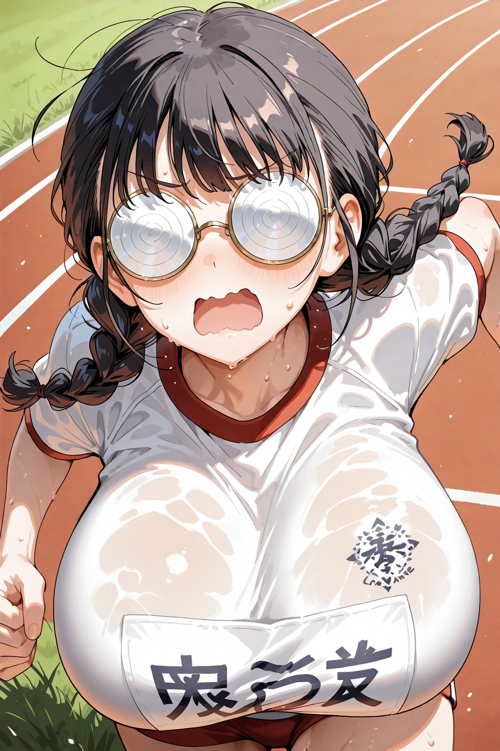 運動は苦手おさげちゃん | の人気AIイラスト・グラビア