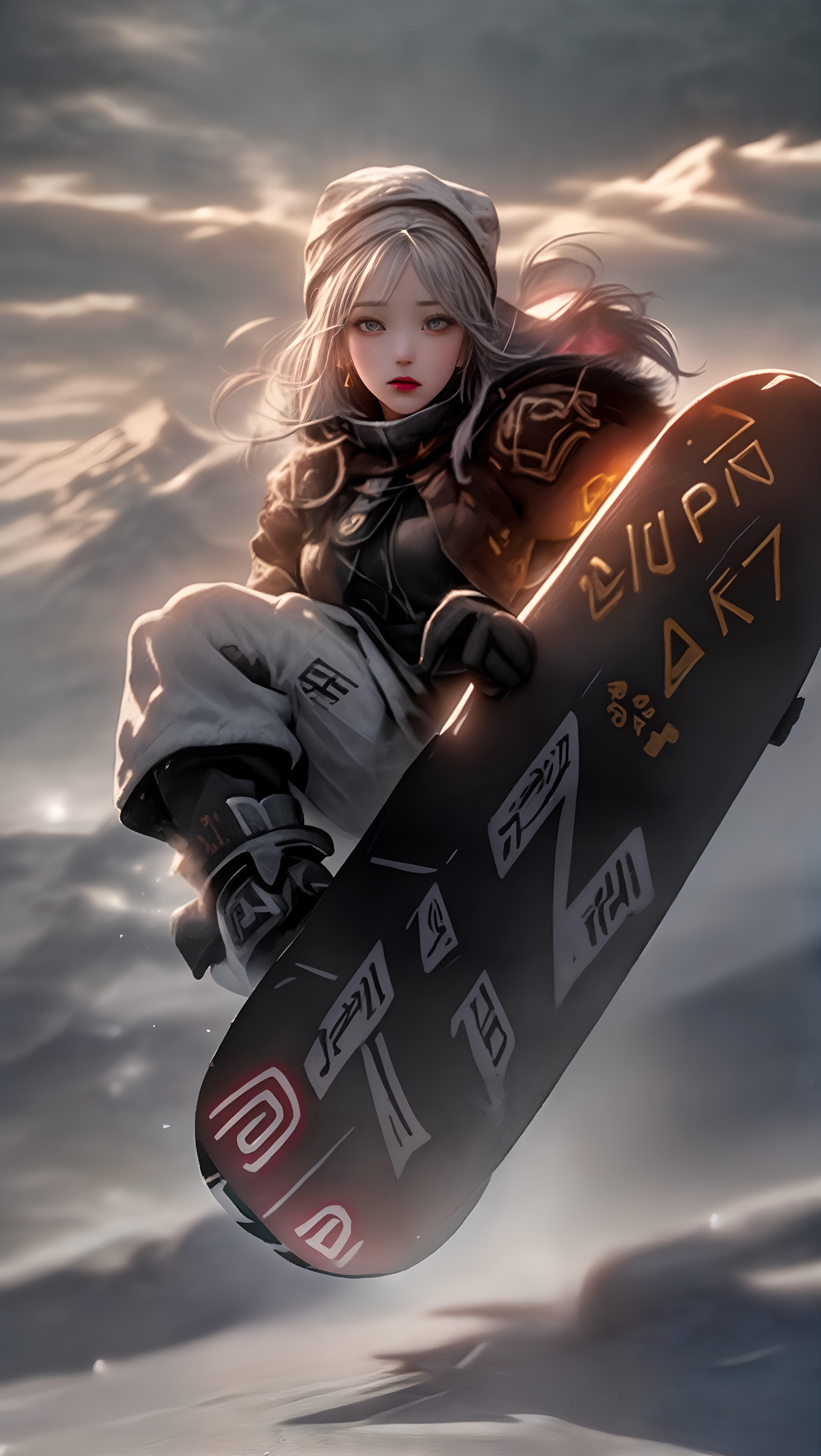 Snowboard World art Tiz chan