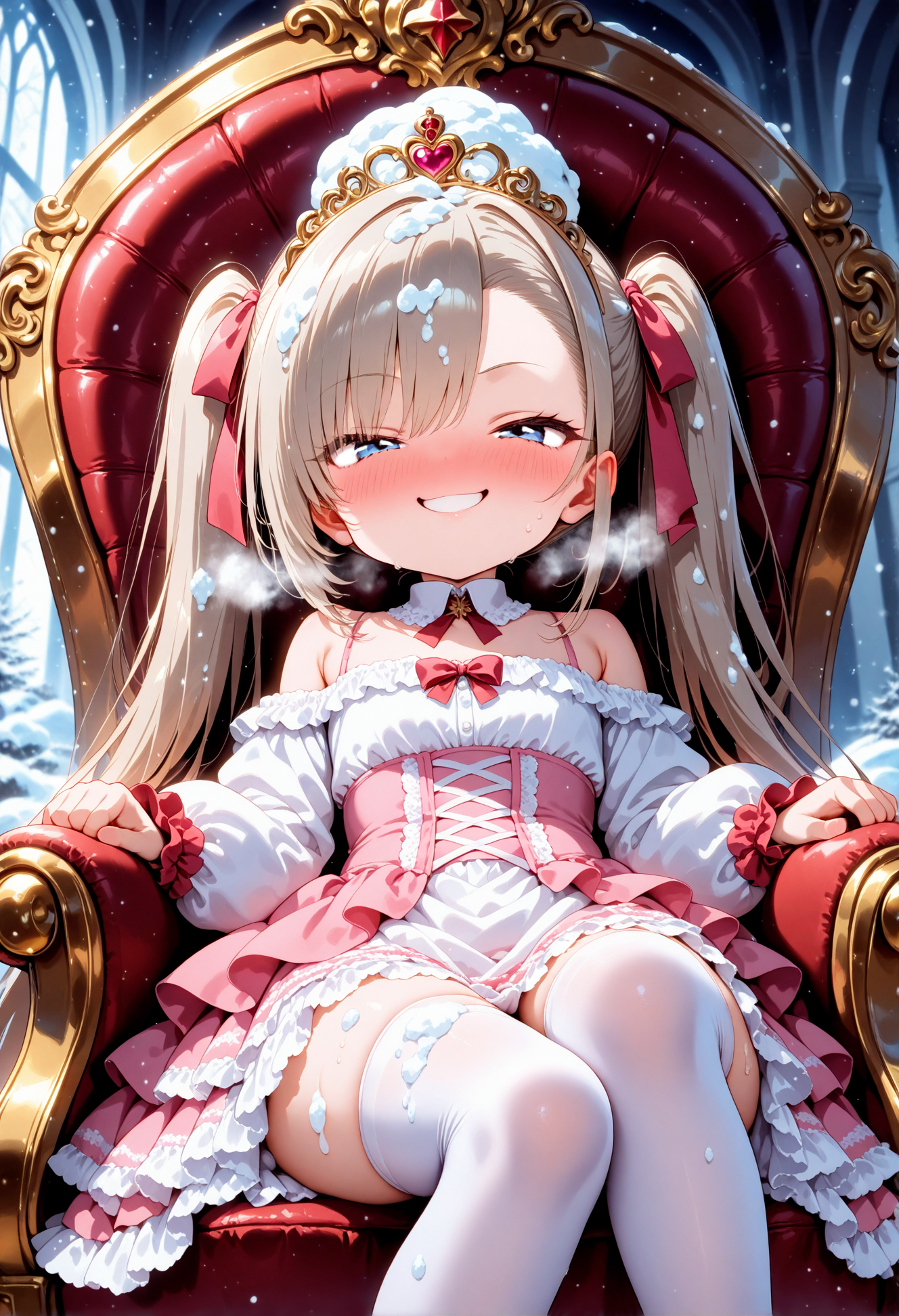 お姫様は大雪警報w ／ The princess is under a heavy snow warning.
