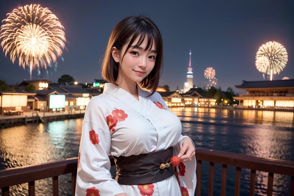 今年最後の花火大会だよ