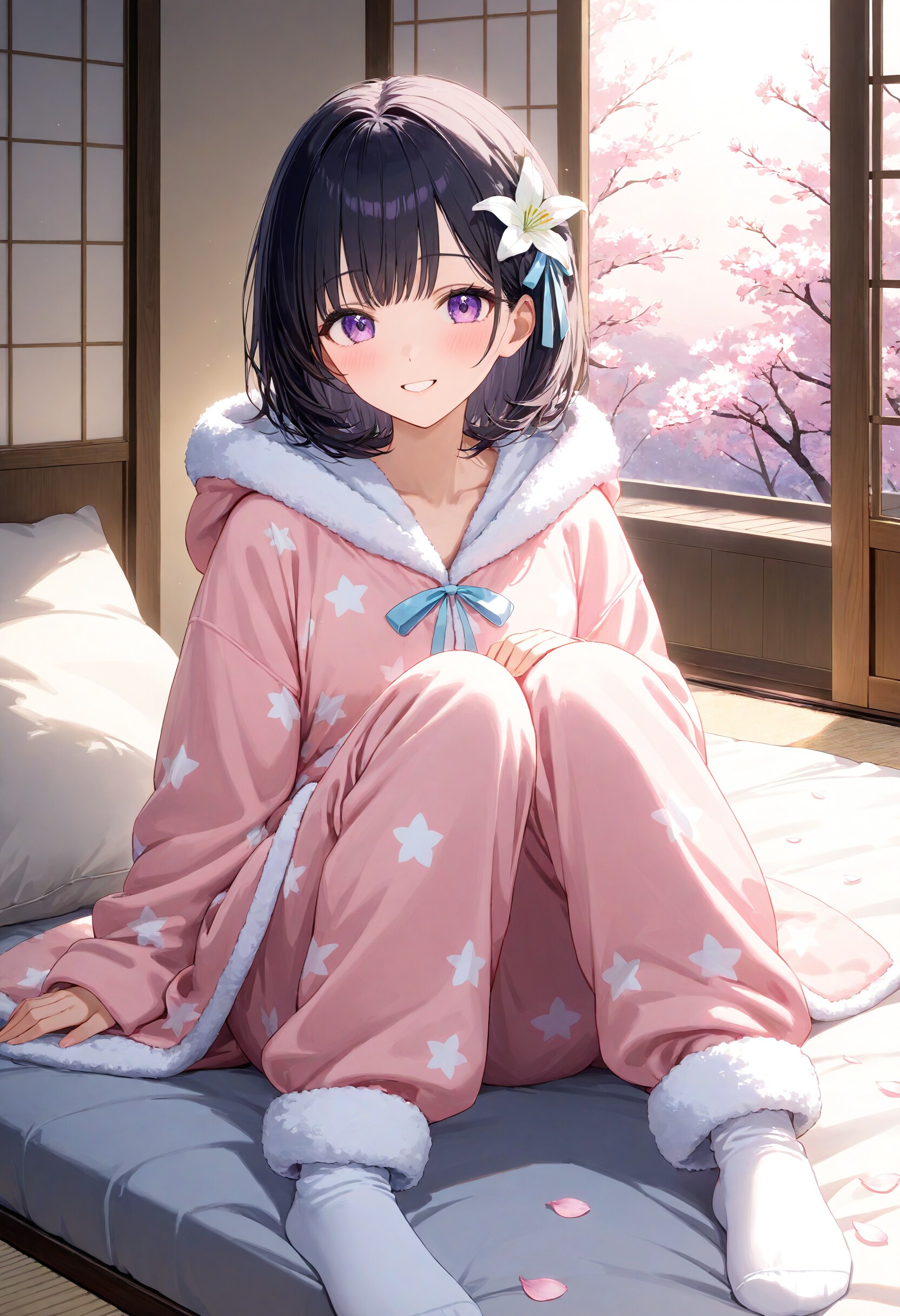 もこもこパジャマのひまり | の人気AIイラスト・グラビア