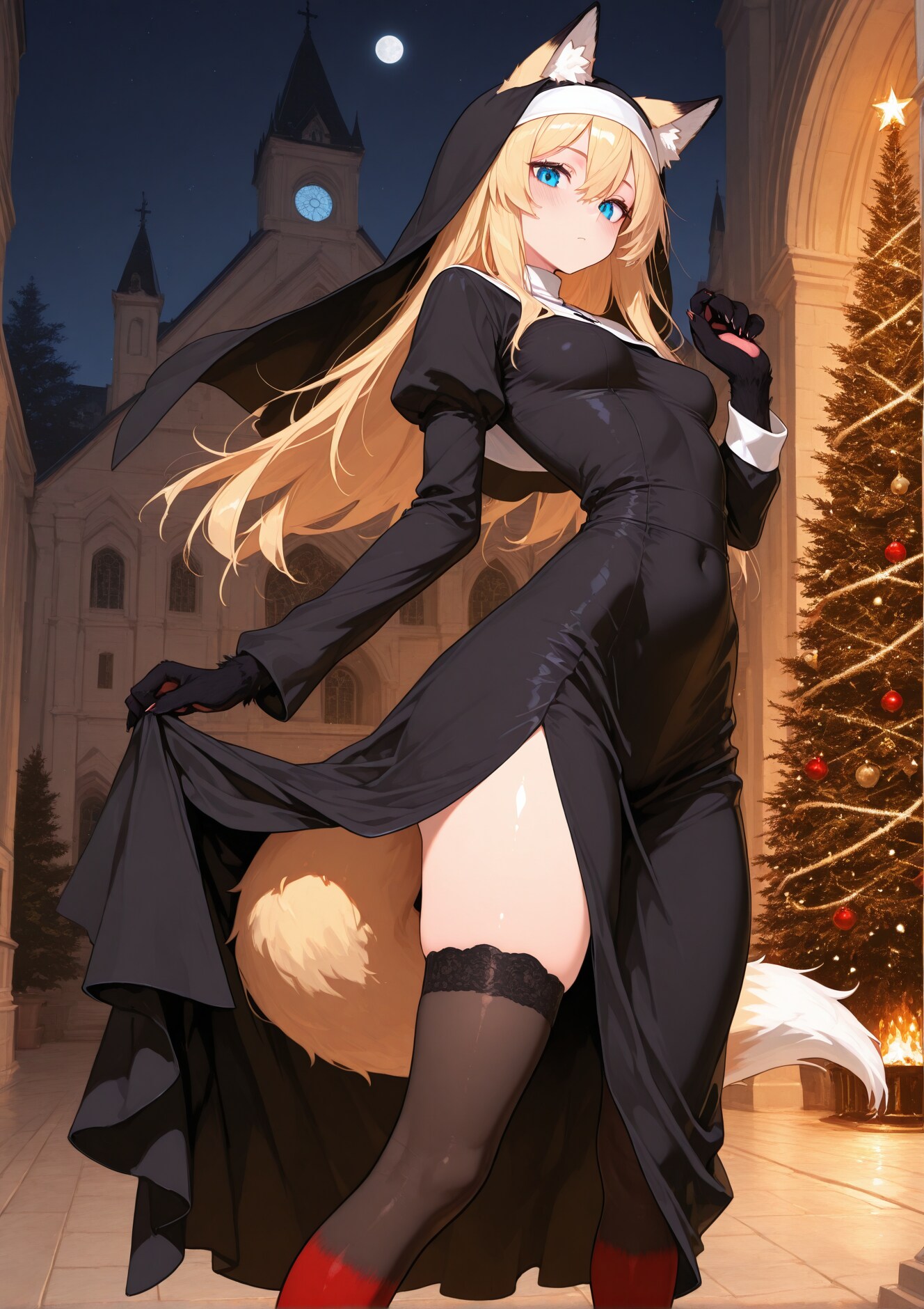 クリスマスのシスター＆サンタコスプレ | もみじ