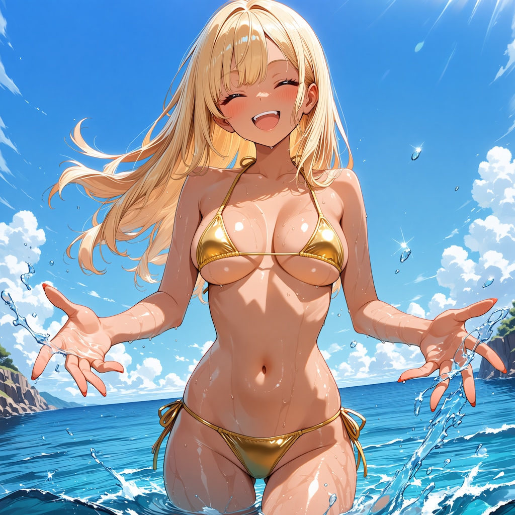 ギャルと海水浴1