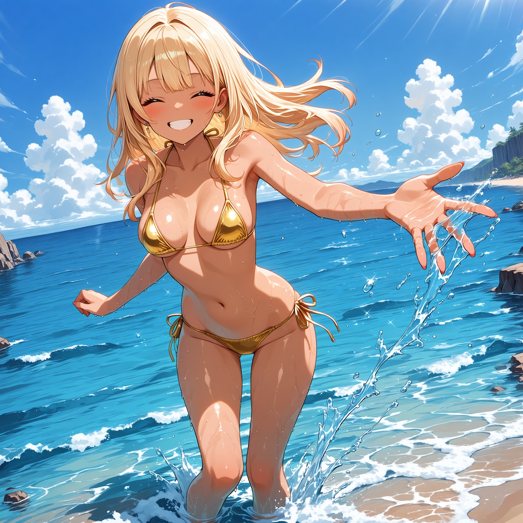 ギャルと海水浴1