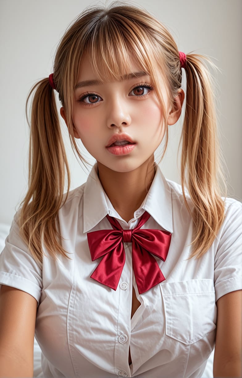 ギャルのキス顔キス前