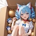 段ボールと猫耳女の子 5枚目
