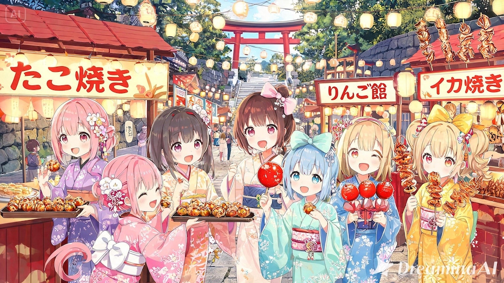 みんなで神社にお参り