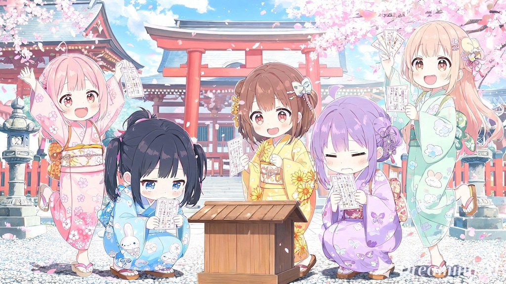 みんなで神社にお参り